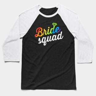 Bride Squad LGBT Flag Lesbian  Party Baseball T-Shirt